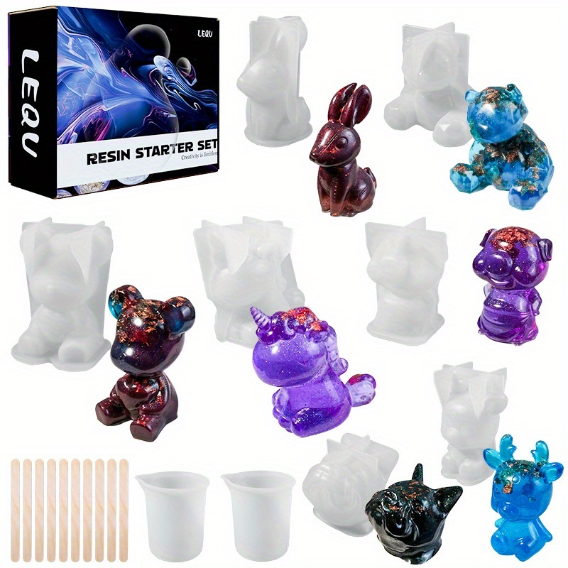 Resin Art Kit With Molds - 19pcs Resin-Made Mold Set, Suitable for