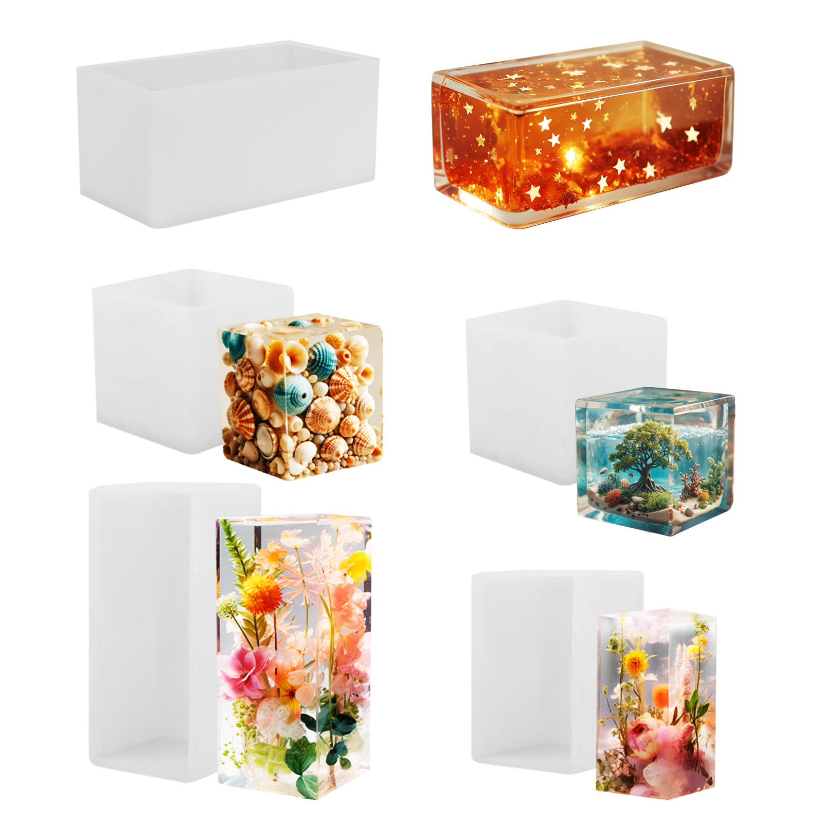 Resin Art Kit With Molds - Epoxy Casting Mold Silicone Mold DIY