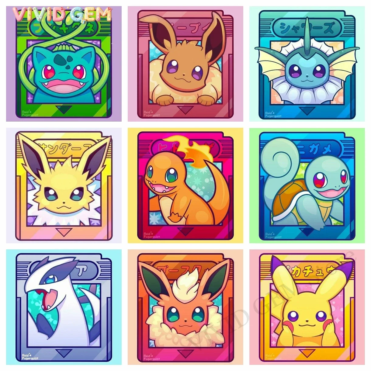 Resin Art And Jewelry - VIVID GEM Pokemon Diamond Painting Cute