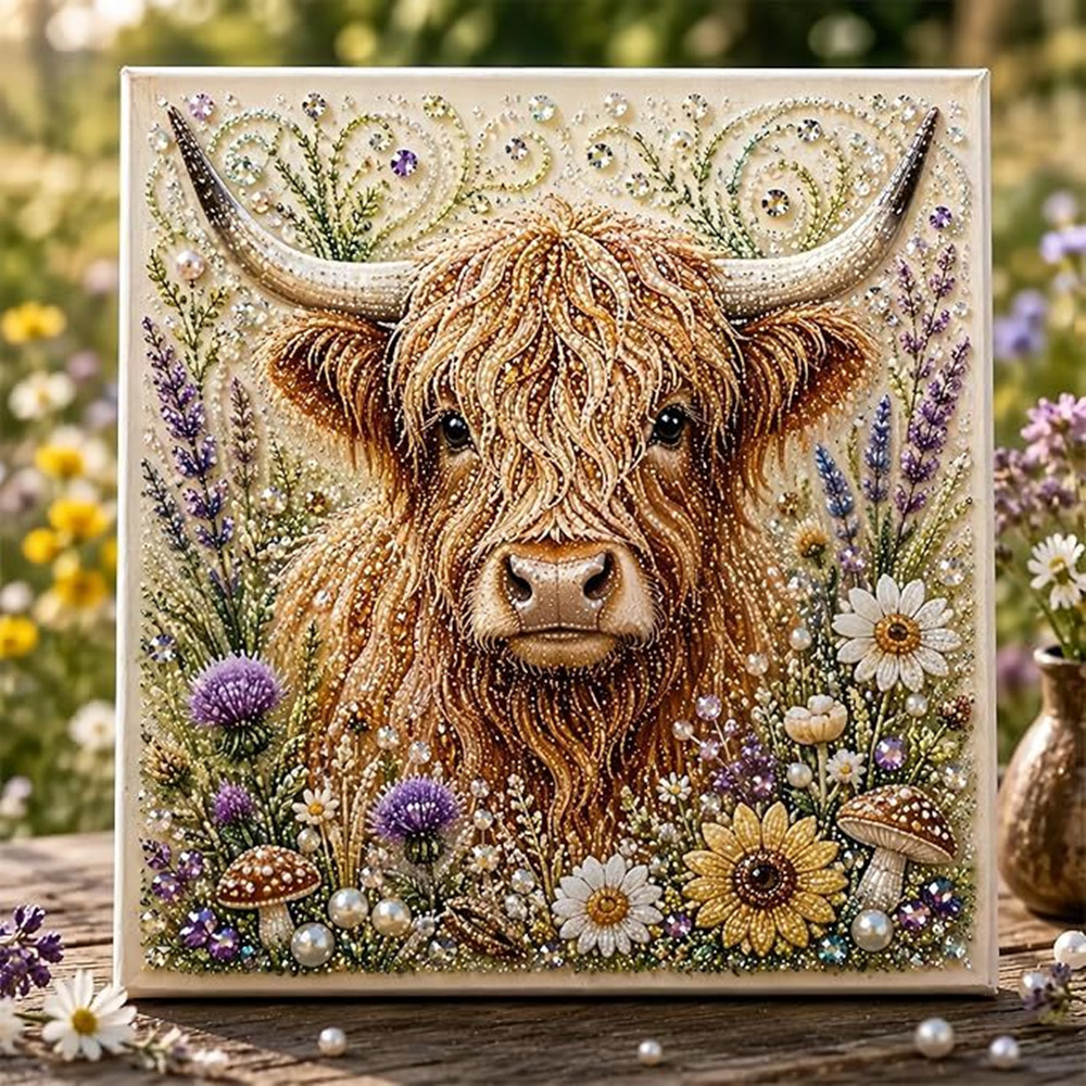 Resin Art Of Flowers - 5D Special‑Shaped Cow Pearl Diamond Painting