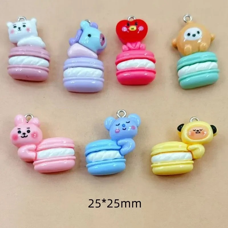 Resin Art Bracelet - 10pcs Mixed Cartoon Resin Charms Tiny