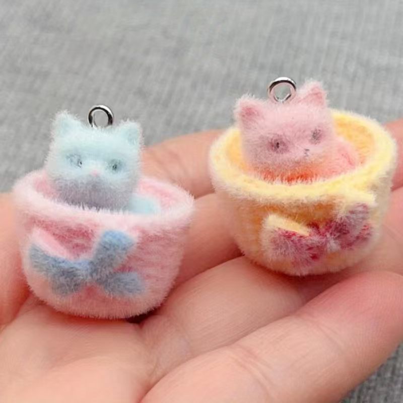 4pcs 3D plush resin cat pendan - Resin Art Supplies Near Me recension och pris