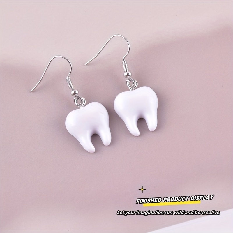 10Pcs Fun Tooth Resin Charms C - Resin Art Pendant recension och pris