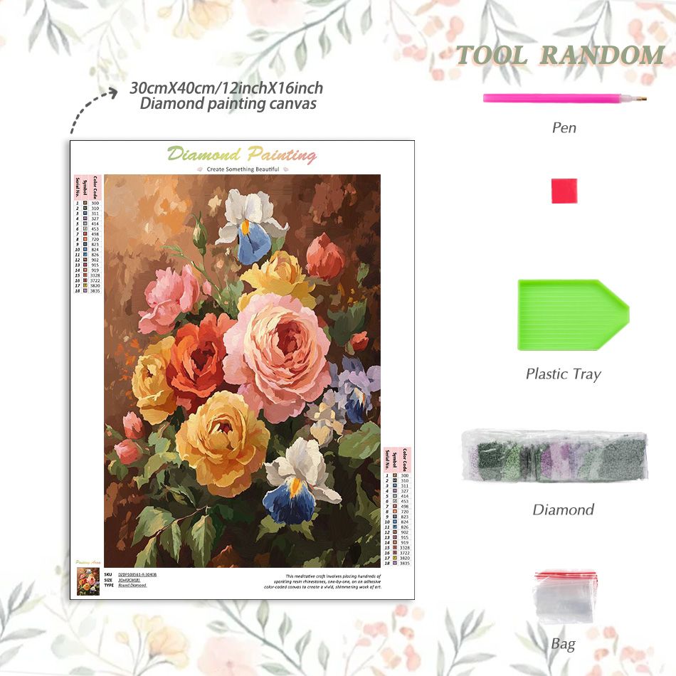 CHENISTORY Flower 5d Diamond P - Resin Art Unique Ideas recension och pris