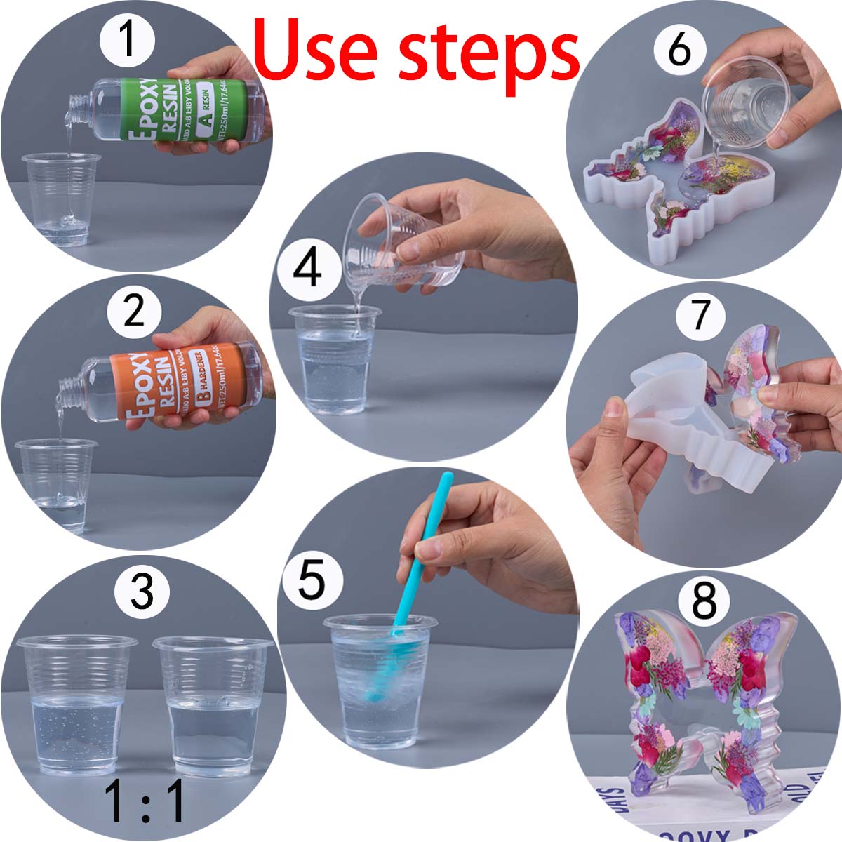 1:1 Ratio Epoxy Resin Kit Anti - Resin Art Kit With Molds recension och pris