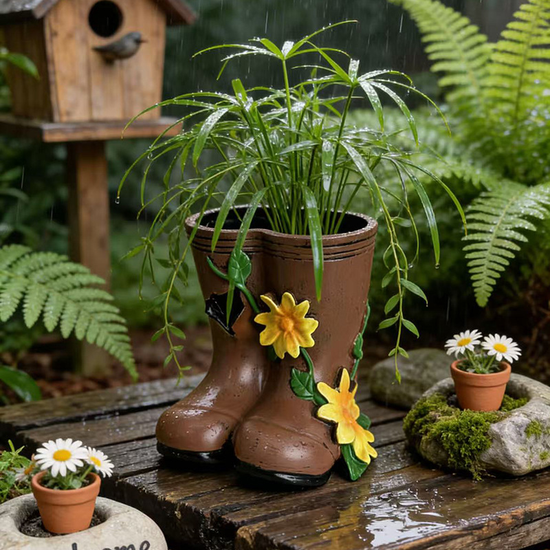 Pastoral Rain Boot Shaped Vase - Resin Art Unique Ideas recension och pris