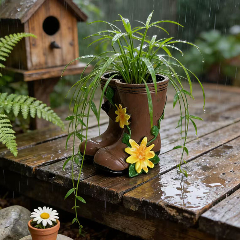 Pastoral Rain Boot Shaped Vase - Resin Art Unique Ideas recension och pris