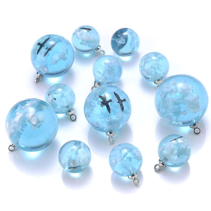 10Pcs Blue Round Bead Resin Pe - Resin Art Bracelet recension och pris