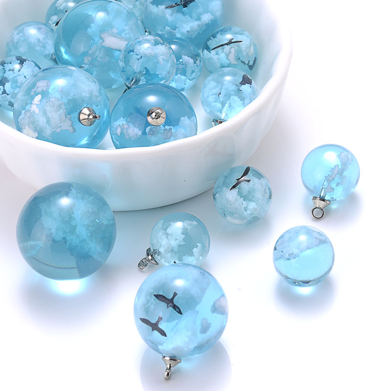10Pcs Blue Round Bead Resin Pe - Resin Art Bracelet recension och pris
