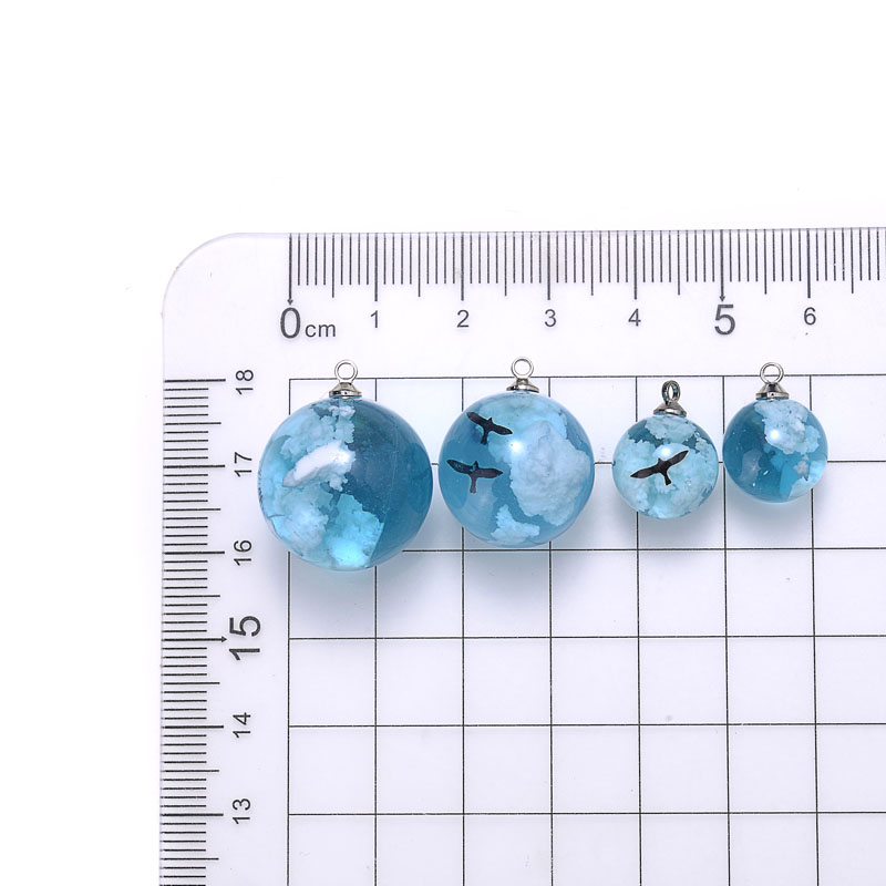 10Pcs Blue Round Bead Resin Pe - Resin Art Bracelet recension och pris