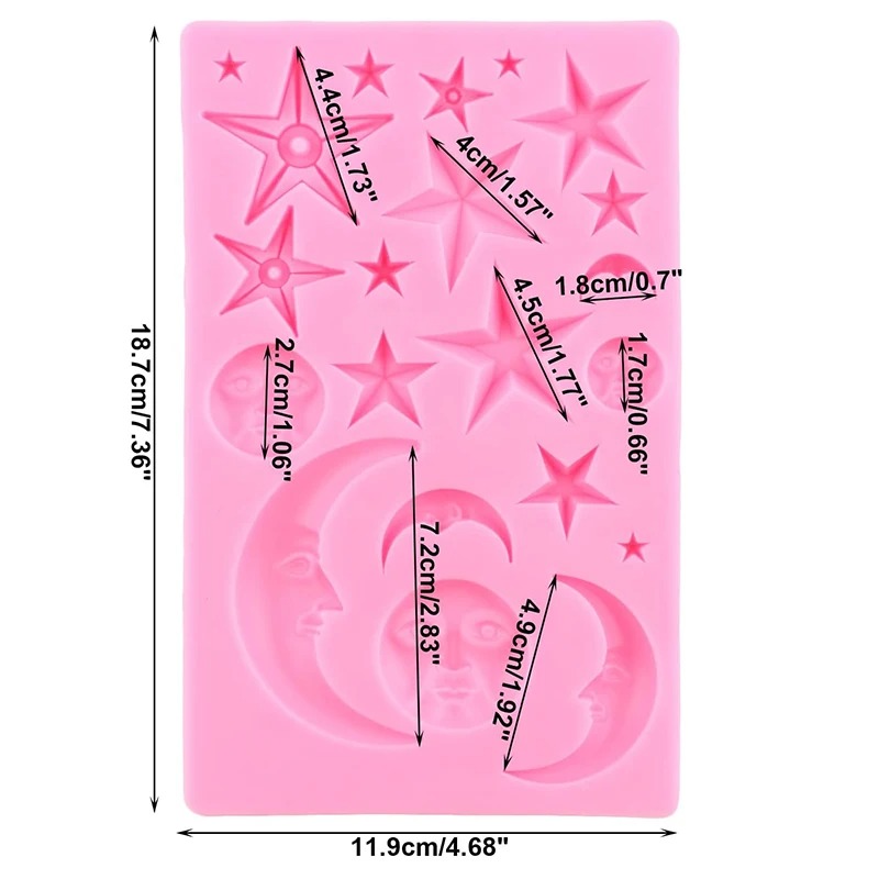 Sun Face Moon Stars Polymer Cl - Resin Art Kit With Molds recension och pris