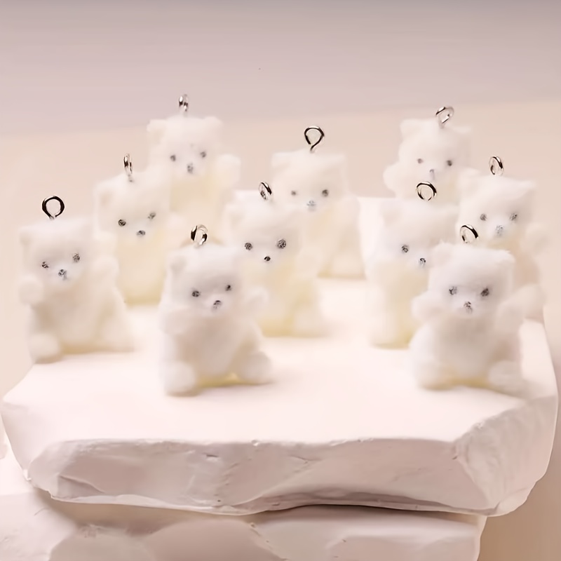 6Pcs Polar Bear Resin Charms C - Resin Art Supplies recension och pris
