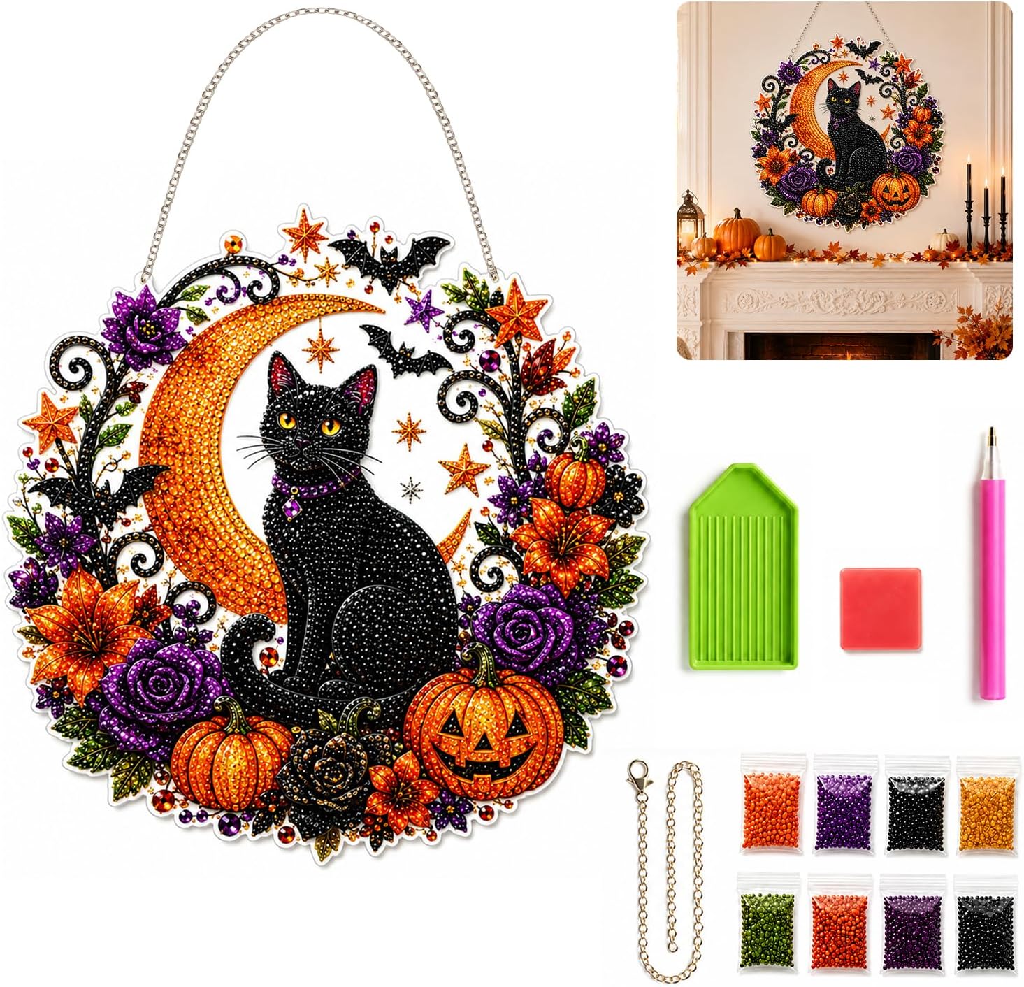 Halloween Pumpkins Diamond Art - Resin Art Of Flowers recension och pris