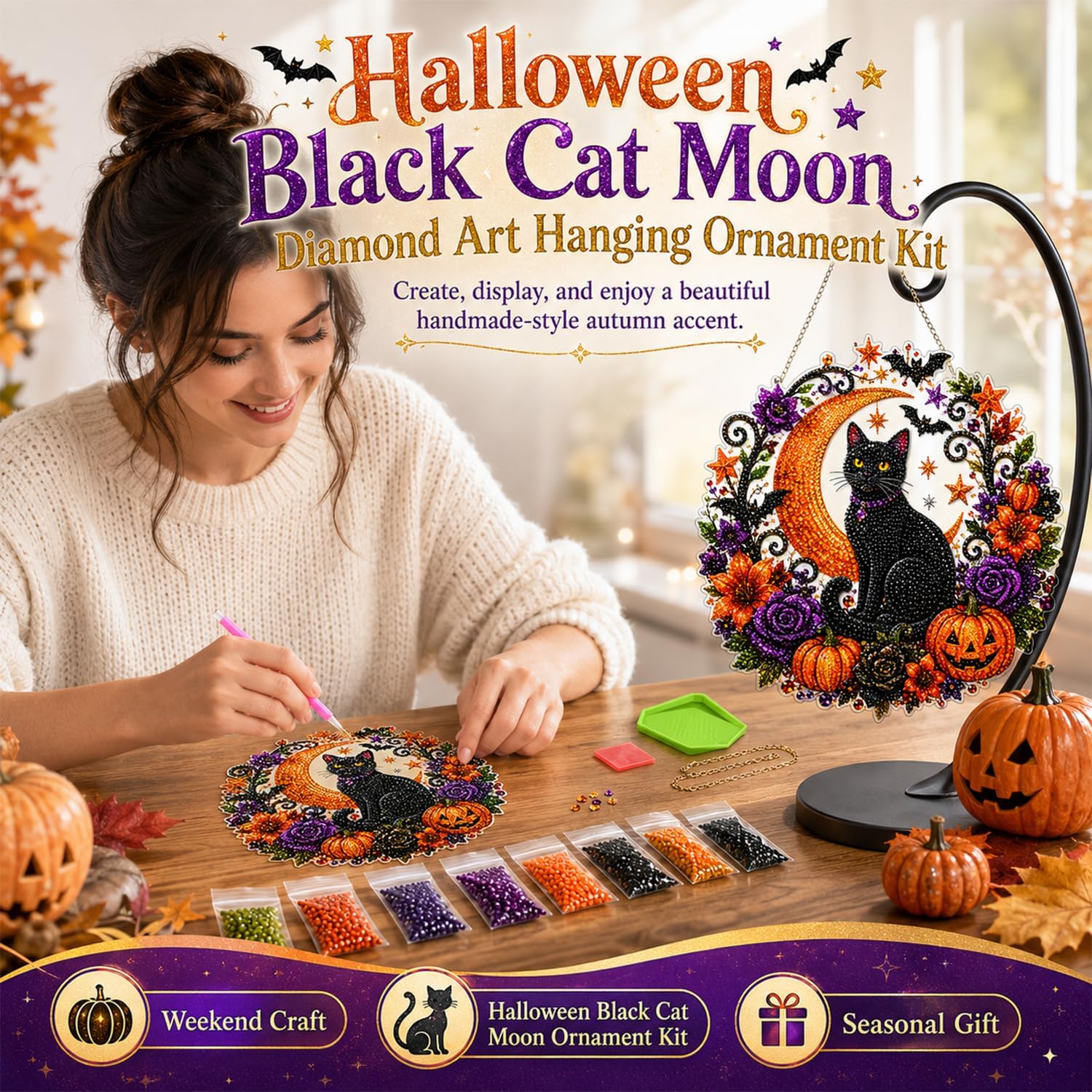 Halloween Pumpkins Diamond Art - Resin Art Of Flowers recension och pris