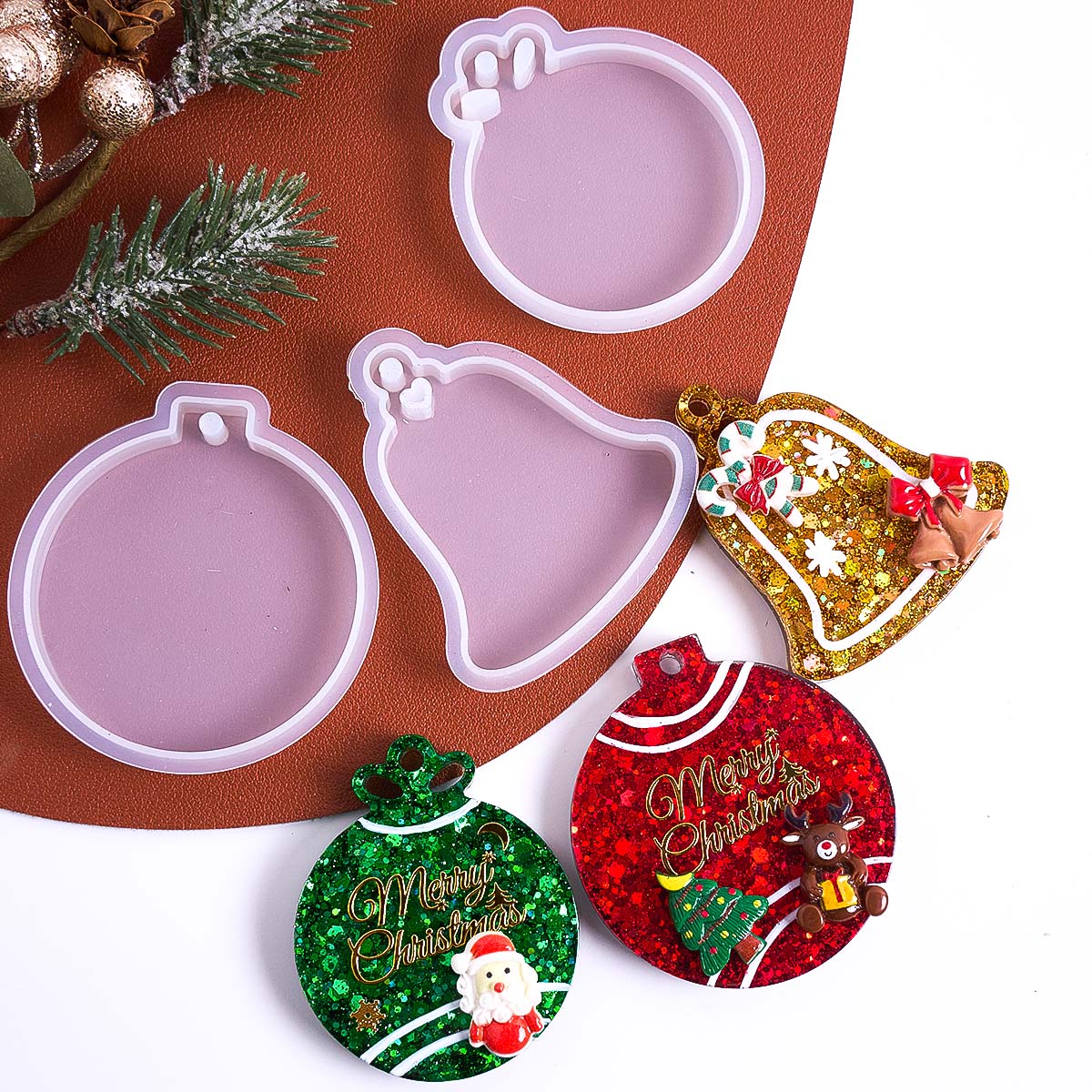 Xmas Tag Pendant Silicone Mold - Resin Art Kit With Molds recension och pris