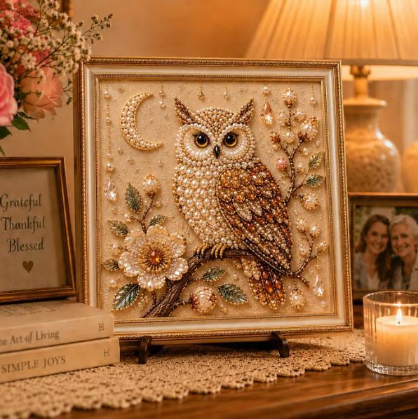 Owl Diamond Pearl Art DIY Pain - Resin Art Of Flowers recension och pris