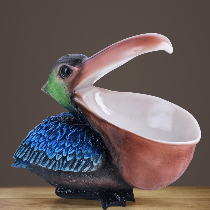 ‌Toucan Pelican Figurine, Key  - Resin Art Unique Ideas recension och pris