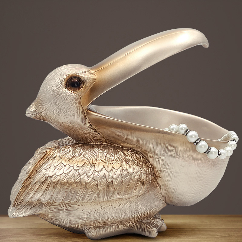 ‌Toucan Pelican Figurine, Key  - Resin Art Unique Ideas recension och pris