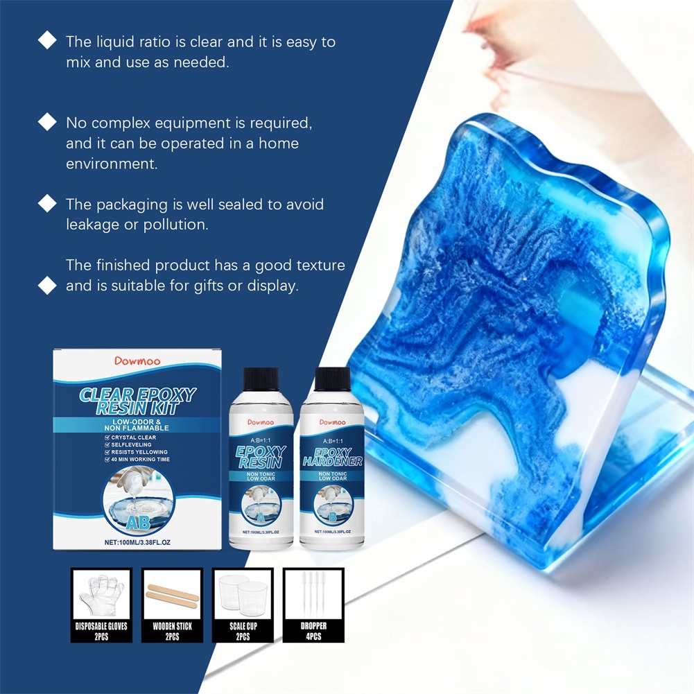 DIY Crystals Clear Epoxys Resi - Resin Art Kit With Molds recension och pris